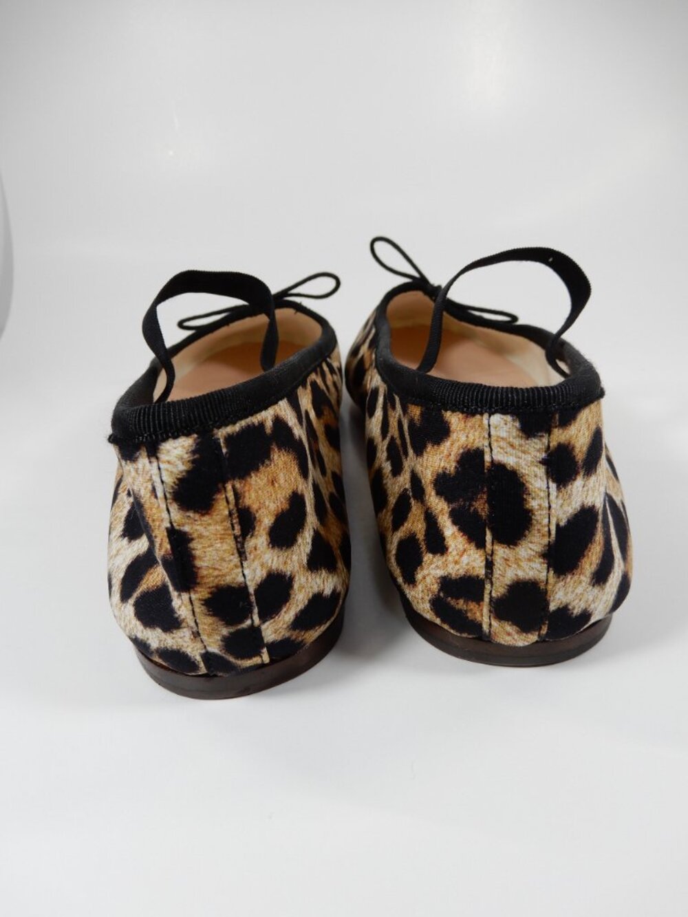 LOEFFLER RANDALL Leonie Soft Ballet Flats Size 7 Leopard Jersey Bow NEW - Picture 10 of 13